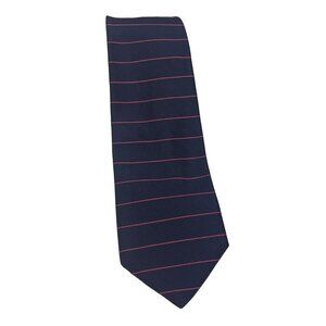 Brooks Brothers Makers Blue Pink Stripe 100% All Silk Neck Tie Men's 3.5" x 58"